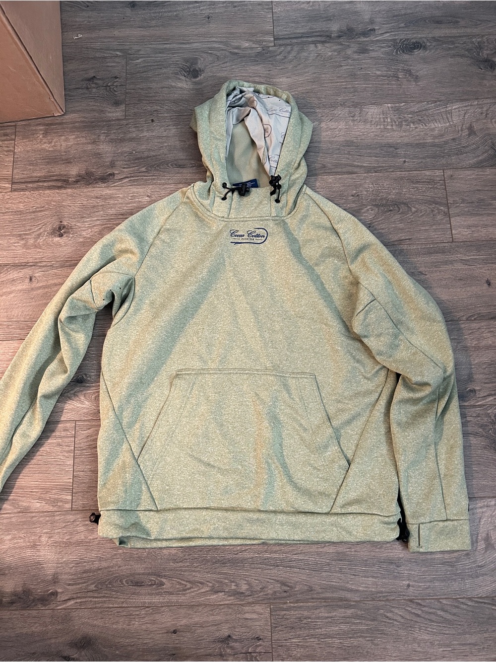 Men's Light Green Hooded Pullover Jacket